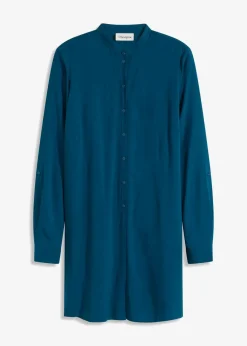 bonprix Blusen & Tuniken|Nachhaltigere Materialien^Viskose Longbluse blaupetrol