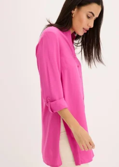 bonprix Blusen & Tuniken|Nachhaltigere Materialien^Viskose Longbluse fuchsia