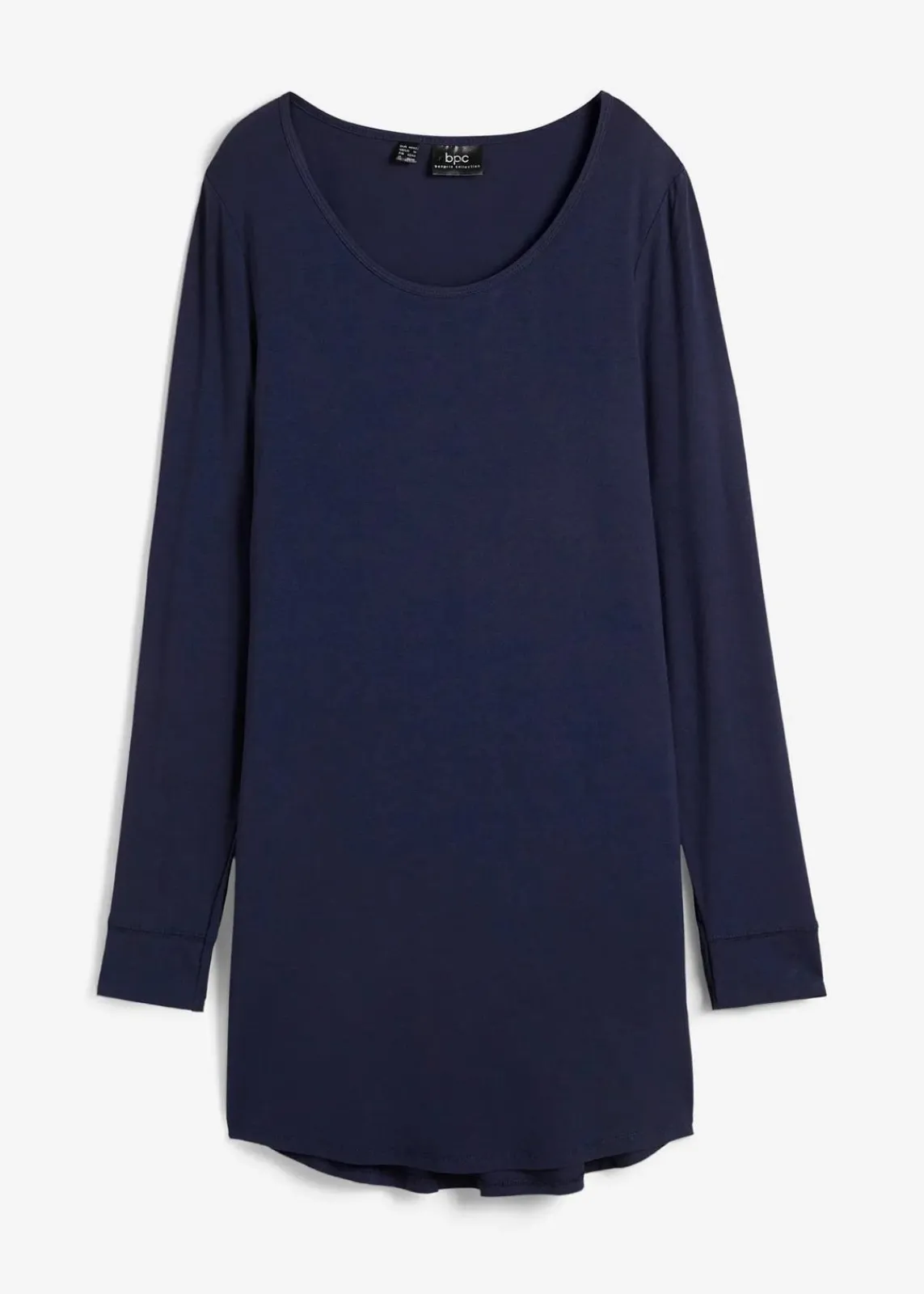 bonprix Shirts & Tops^Viskose Longshirt, Langarm dunkelblau