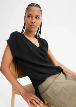 bonprix Shirts & Tops^Vokuhila-Top schwarz