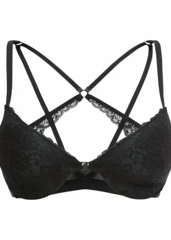 bonprix Wäsche·Dessous|Wäsche·Bhs^Vorderverschluss Schalen BH mit Racerback schwarz