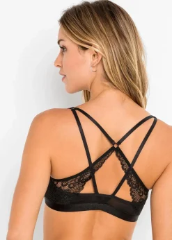 bonprix Wäsche·Dessous|Wäsche·Bhs^Vorderverschluss Schalen BH mit Racerback schwarz