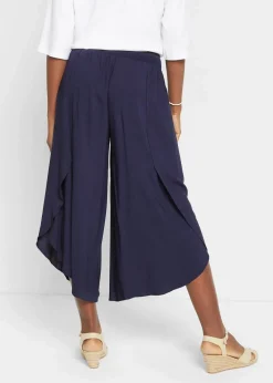 bonprix Nachhaltigere Materialien|Hosen^Wadenlange Culotte aus nachhaltiger Viskose dunkelblau