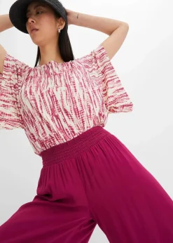 bonprix Nachhaltigere Materialien|Hosen^Wadenlange Culotte aus nachhaltiger Viskose violett