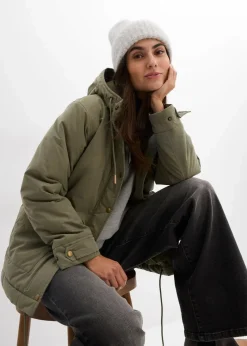 bonprix Jacken & Mäntel|Bekleidung·Hosen^Warm wattierter Parka oliv