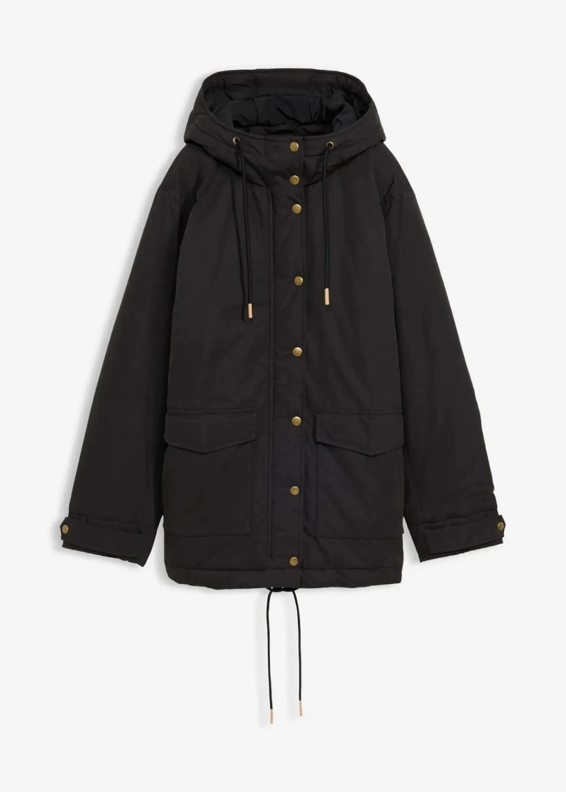 bonprix Bekleidung·Hosen|Jacken & Mäntel^Warm wattierter Parka schwarz