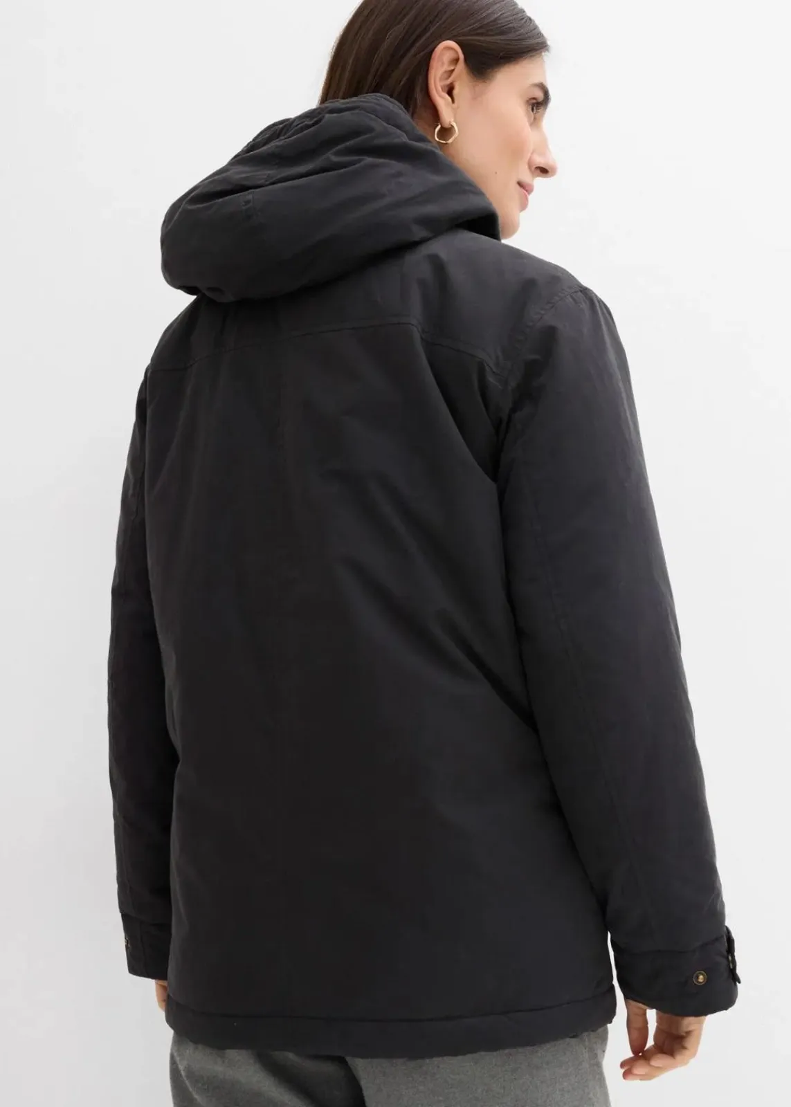 bonprix Bekleidung·Hosen|Jacken & Mäntel^Warm wattierter Parka schwarz