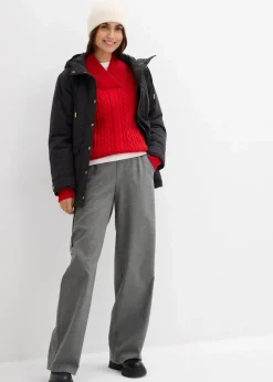 bonprix Bekleidung·Hosen|Jacken & Mäntel^Warm wattierter Parka schwarz