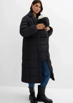 bonprix Bekleidung·Blazer|Umstandsmode^Warmer 2-in-1 Umstands-Puffermantel mit Trageeinsatz schwarz