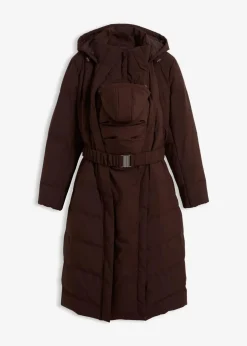 bonprix Bekleidung·Blazer|Umstandsmode^Warmer 2-in-1 Umstands-Steppmantel mit Trageeinsatz dunkelbraun