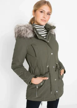 bonprix Jacken & Mäntel|Bekleidung·Hosen^Warmer Parka, gefüttert dunkeloliv