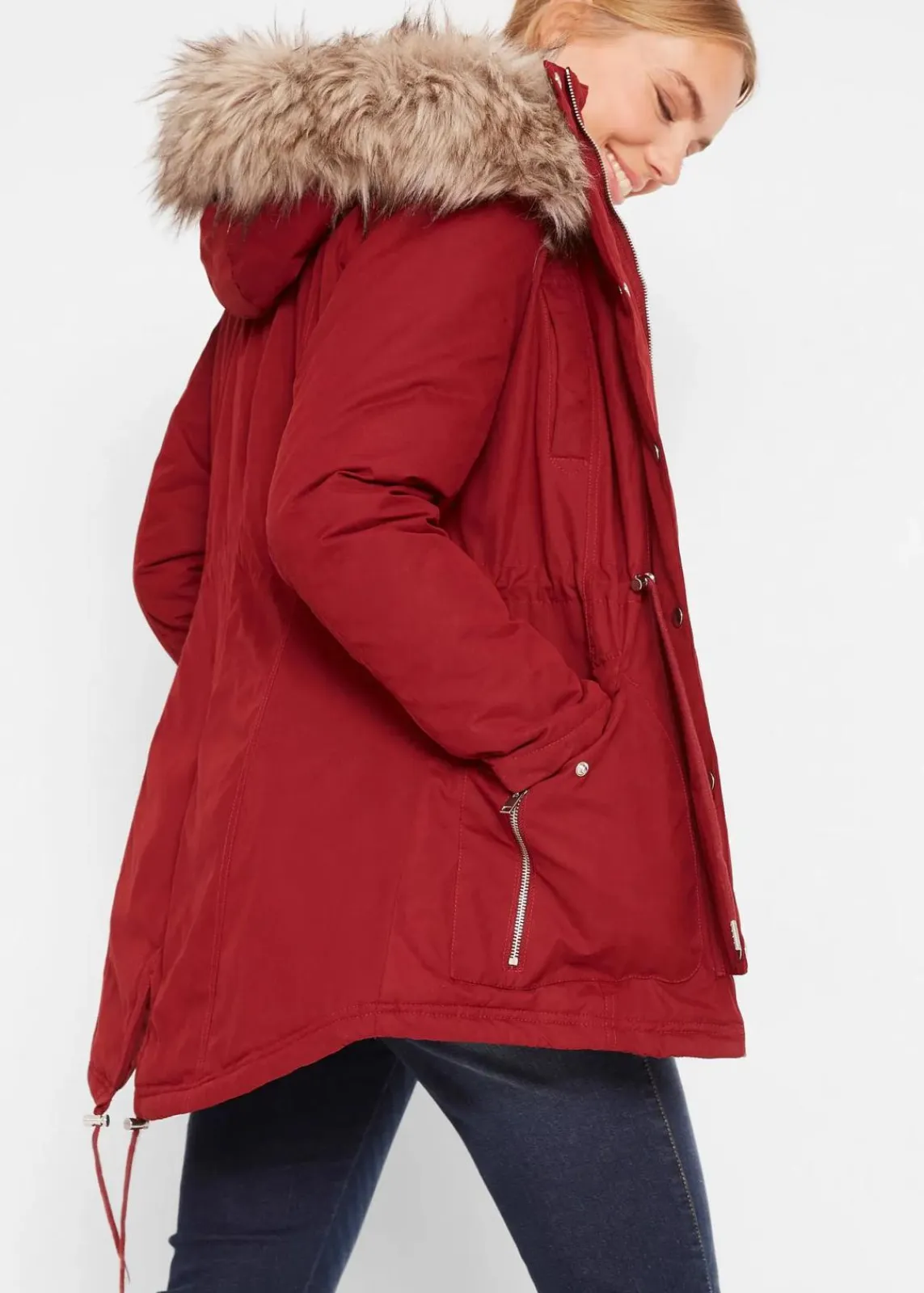 bonprix Jacken & Mäntel|Bekleidung·Hosen^Warmer Parka, gefüttert kastanienrot