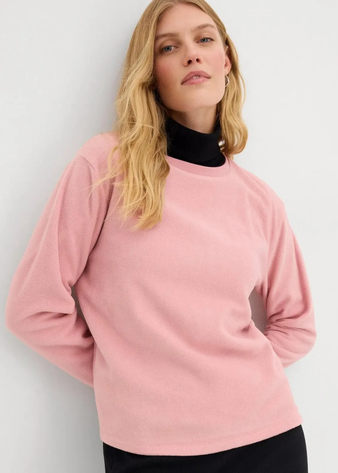 bonprix Shirts & Tops|Sportbekleidung^Warmes Fleece-Thermoshirt aschrosa