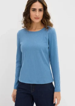 bonprix Shirts & Tops|Sportbekleidung^Warmes Thermoshirt wellenblau