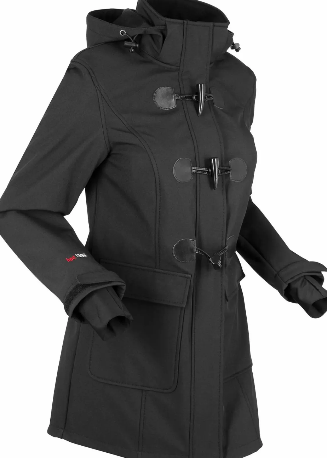 bonprix Bekleidung·Hosen|Jacken & Mäntel^wasserabweisende Duffle-Jacke aus Softshell schwarz