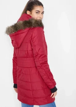 bonprix Nachhaltigere Materialien|Jacken & Mäntel^wasserabweisende Funktions-Longjacke in 2-in-1-Optik, gesteppt abendrot