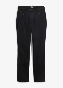 bonprix Outdoorbekleidung|Sportbekleidung^Wasserabweisende Funktionshose aus Stretch-Twill mit Gürtel schwarz