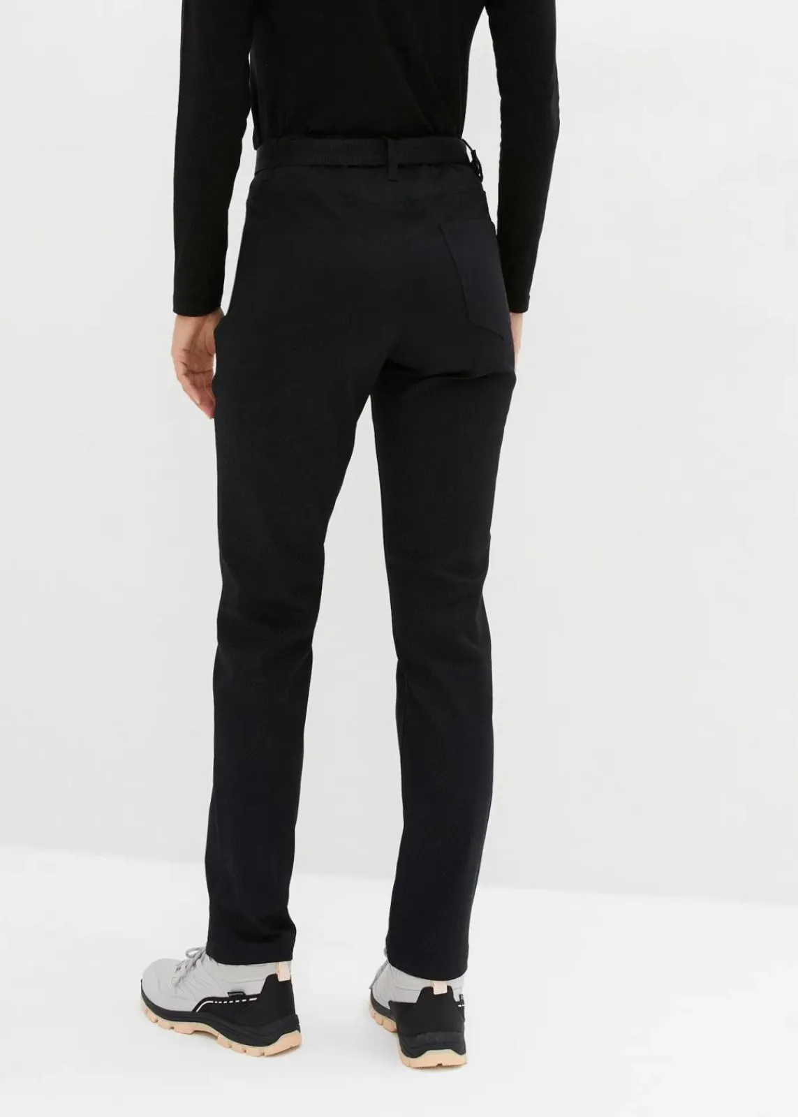 bonprix Outdoorbekleidung|Sportbekleidung^Wasserabweisende Funktionshose aus Stretch-Twill mit Gürtel schwarz