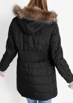 bonprix Bekleidung·Hosen|Jacken & Mäntel^wasserabweisende Funktions-Longjacke in 2-in-1-Optik, gesteppt schwarz