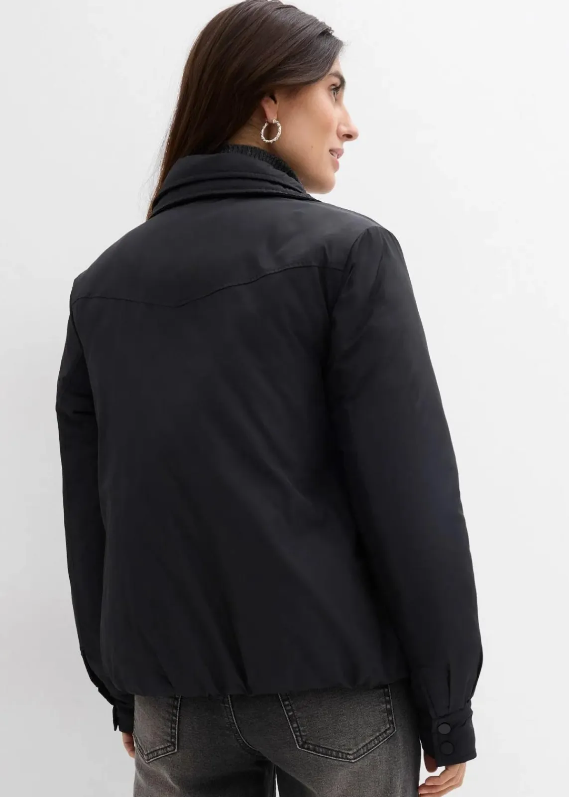 bonprix Bekleidung·Hosen|Jacken & Mäntel^Wasserabweisende Funktions-Jacke, 2in1 Optik schwarz