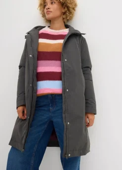 bonprix Bekleidung·Hosen|Jacken & Mäntel^Wasserabweisende Outdoorjacke, 2in1-Optik anthrazit