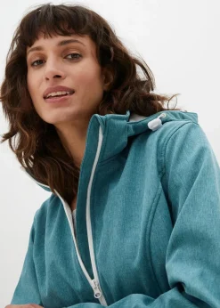 bonprix Outdoorbekleidung|Sportbekleidung^Wasserabweisende Softshelljacke meerestürkis meliert