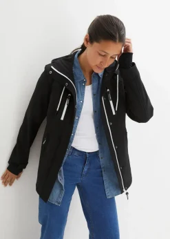 bonprix Nachhaltigere Materialien|Jacken & Mäntel^wasserabweisende Softshelljacke schwarz