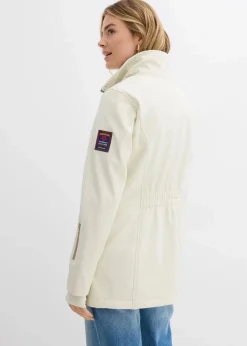 bonprix Jacken & Mäntel|Bekleidung·Hosen^wasserabweisende Stretch-Softshell-Longjacke schilfsand