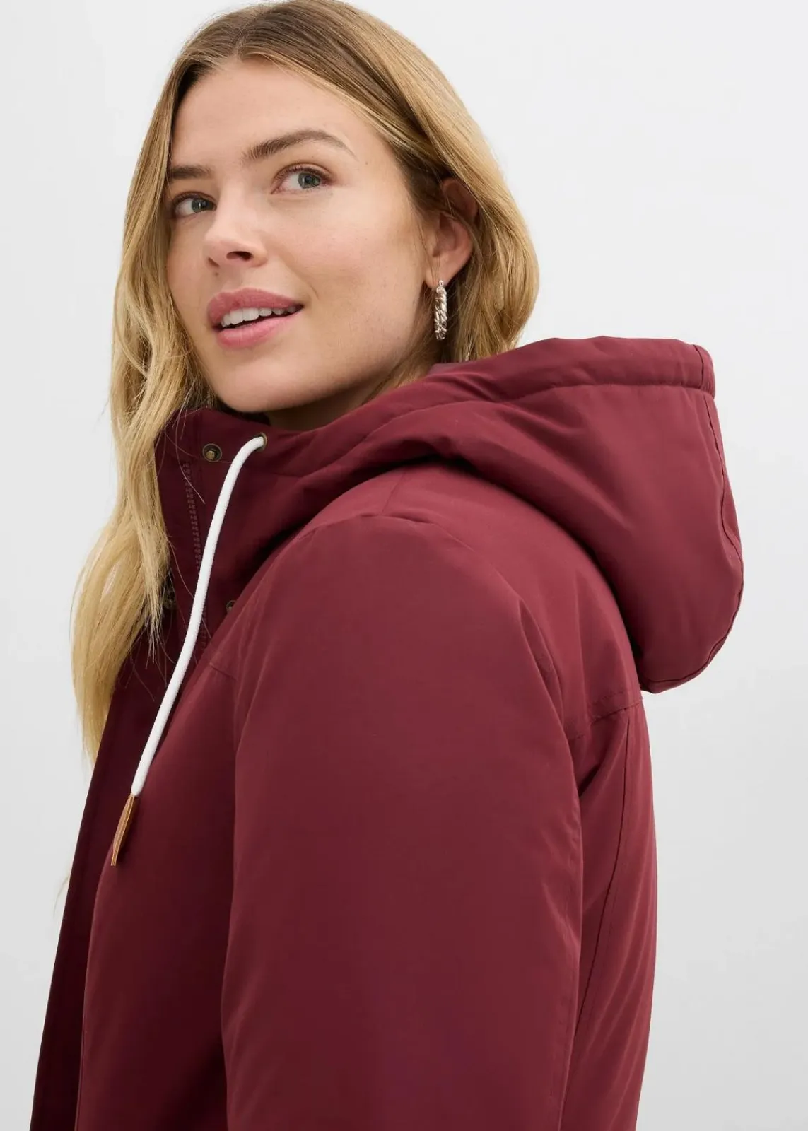bonprix Jacken & Mäntel|Bekleidung·Hosen^wasserabweisender Outdoor-Mantel dunkelbeere