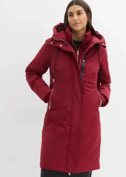 bonprix Bekleidung·Hosen|Jacken & Mäntel^wasserabweisender Outdoor-Mantel, 2in1 Optik pflaumenrot