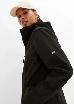 bonprix Bekleidung·Jumpsuits|Bekleidung·Sweat^wasserabweisender Softshell-Parka schwarz