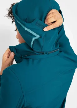 bonprix Bekleidung·Hosen|Jacken & Mäntel^wasserabweisender Softshellmantel blaupetrol