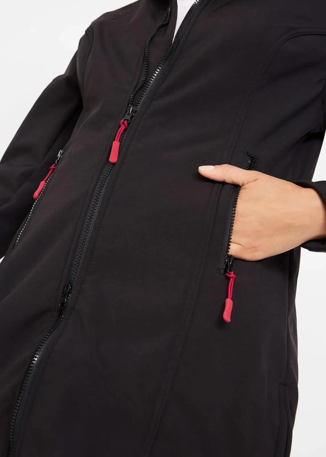 bonprix Jacken & Mäntel|Bekleidung·Hosen^wasserabweisender Softshellmantel schwarz