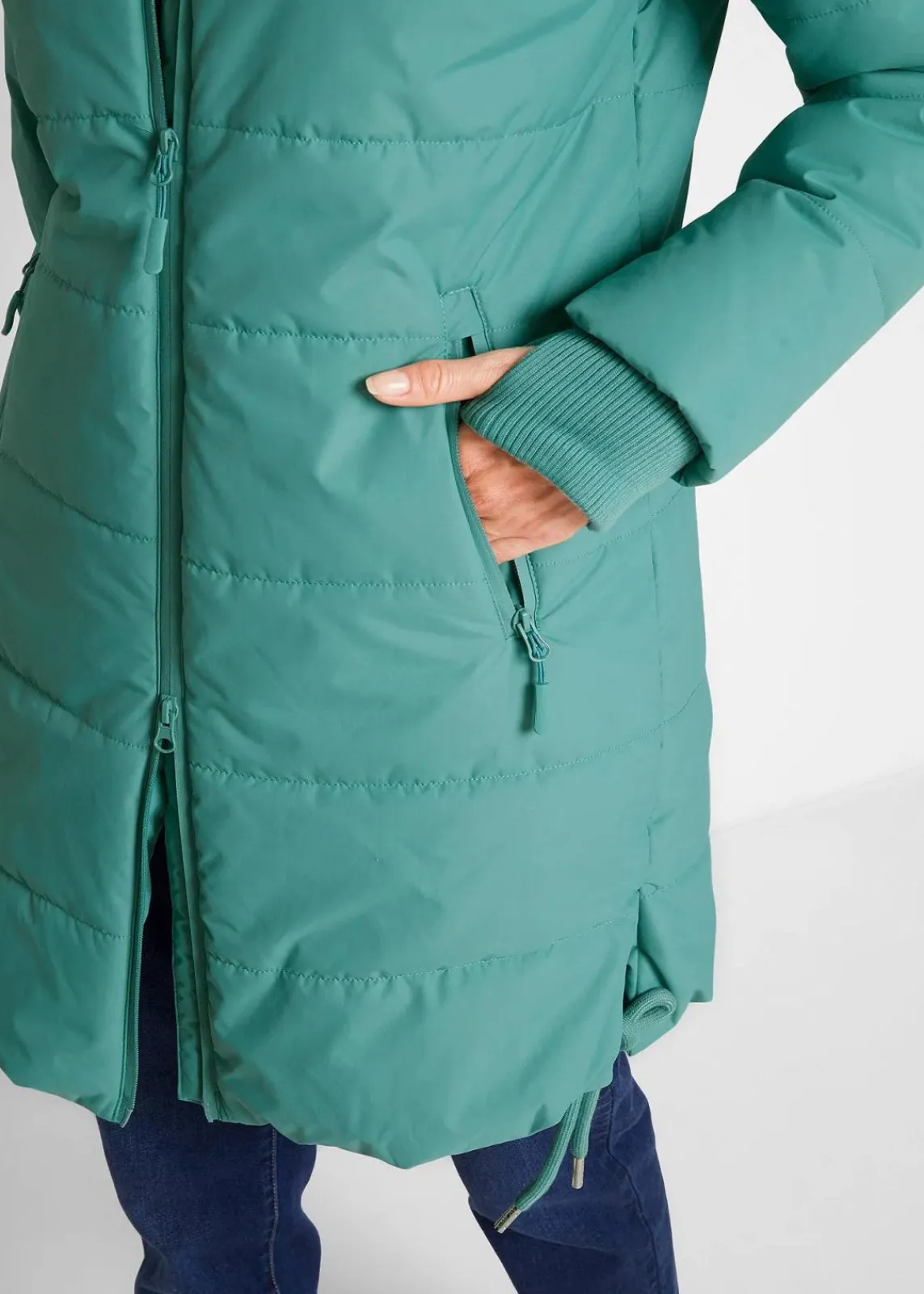 bonprix Jacken & Mäntel|Bekleidung·Hosen^Wasserabweisender Steppmantel rauchsalbei