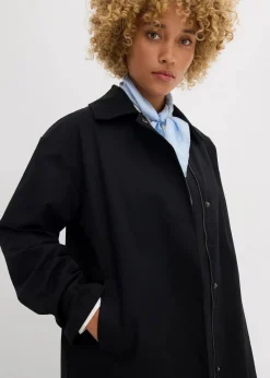 bonprix Bekleidung·Hosen|Jacken & Mäntel^Wasserabweisender Trenchcoat, Oversized schwarz