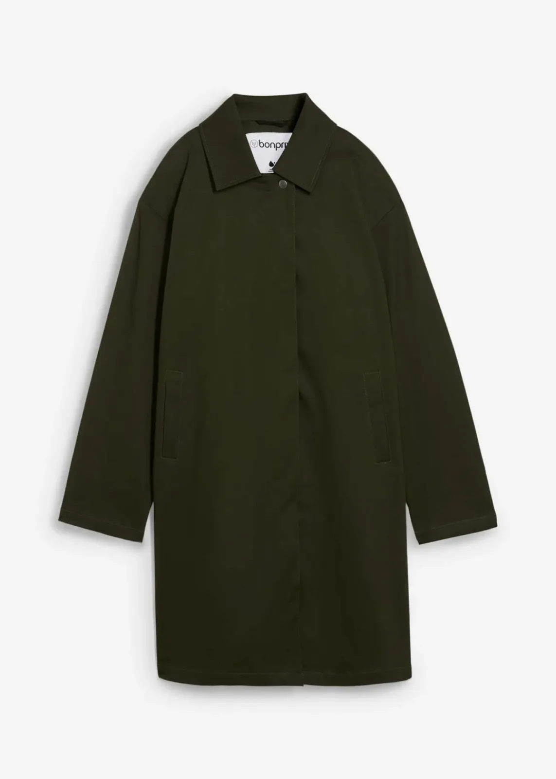 bonprix Jacken & Mäntel|Bekleidung·Hosen^Wasserabweisender Trenchcoat, Oversized nachtoliv