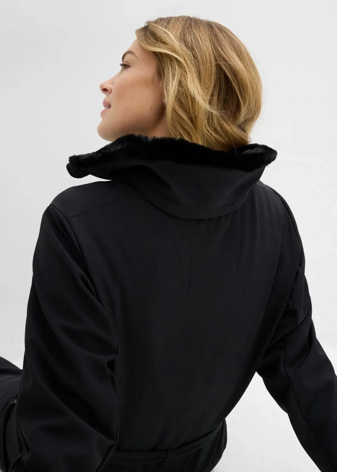 bonprix Hosen|Sportbekleidung^wasserabweisender, warmgefütterter Softshell-Skianzug schwarz