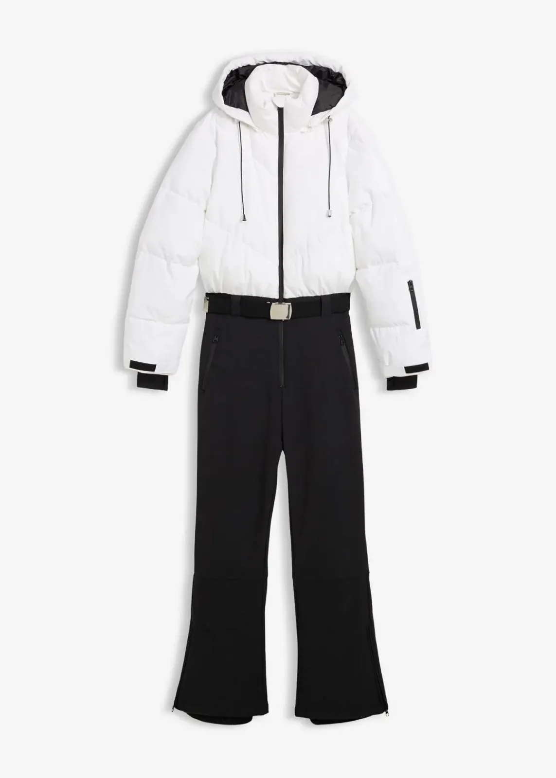bonprix Bekleidung·Jumpsuits|Bekleidung·Homewear^wasserabweisender wattierter Funktions-Overall weiß/schwarz