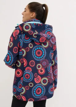 bonprix Bekleidung·Hosen|Jacken & Mäntel^wasserdichte 3 in 1 Funktions-Jacke mit Kapuze dunkelblau graphisch bedruckt