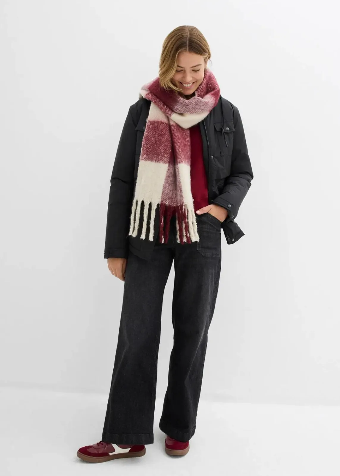 bonprix Jacken & Mäntel|Bekleidung·Hosen^Wasserdichte Funktions-Jacke schwarz