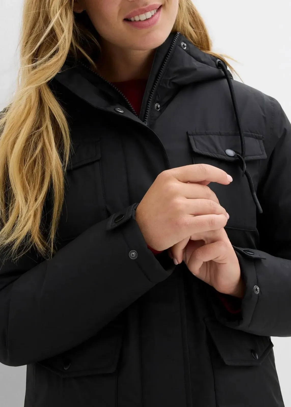 bonprix Jacken & Mäntel|Bekleidung·Hosen^Wasserdichte Funktions-Jacke schwarz