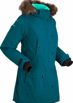 bonprix Bekleidung·Hosen|Jacken & Mäntel^wasserdichte Funktions-Outdoor-Longjacke mit Kapuze blaupetrol
