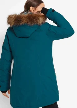 bonprix Bekleidung·Hosen|Jacken & Mäntel^wasserdichte Funktions-Outdoor-Longjacke mit Kapuze blaupetrol