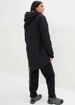 bonprix Bekleidung·Hosen|Thermobekleidung^wasserdichte 3in1 Longjacke mit praktischen Taschen schwarz/grau meliert