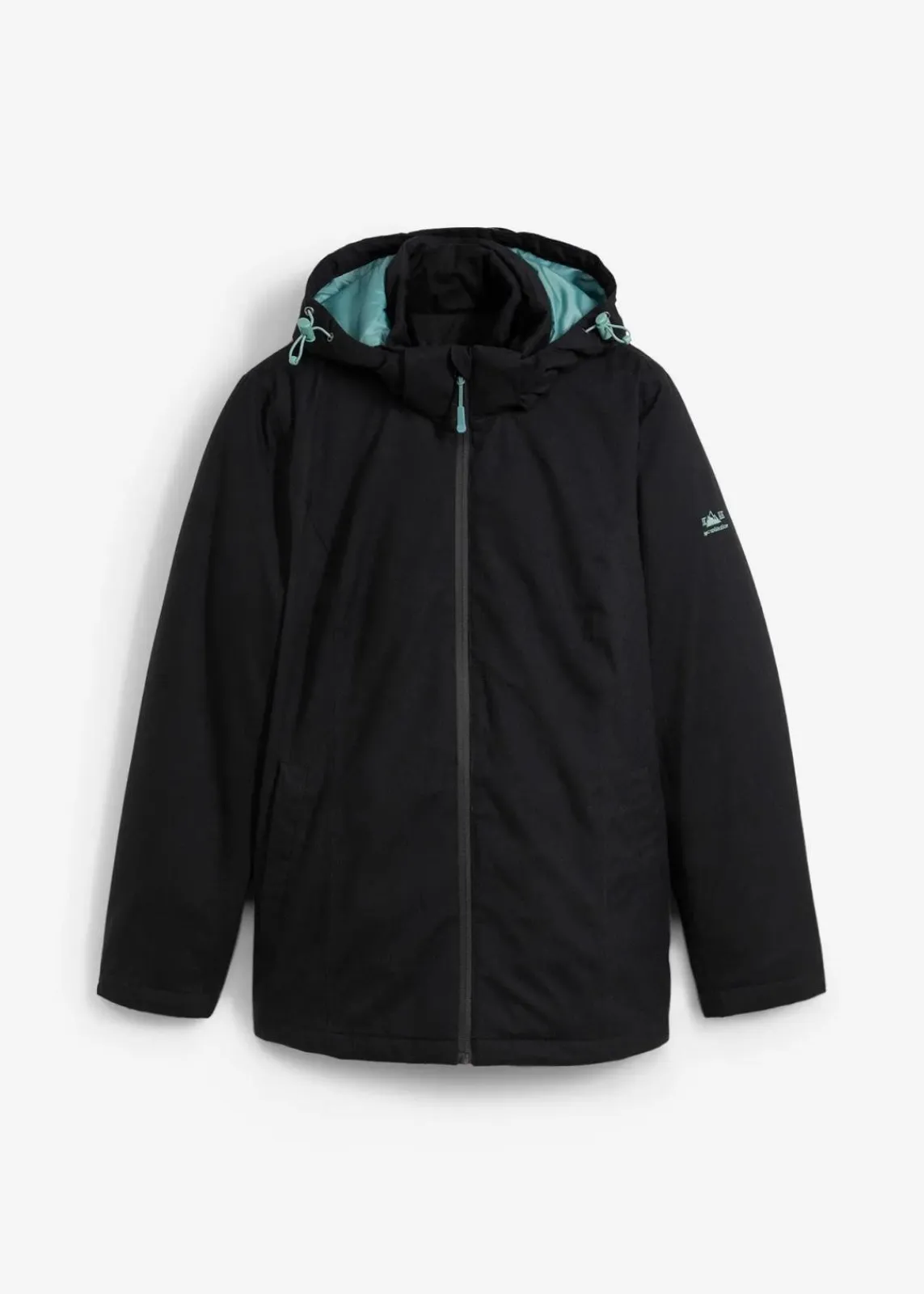 bonprix Jacken & Mäntel|Sportbekleidung^Wasserdichte 2in1 Optik Funktions-Jacke schwarz