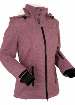 bonprix Jacken & Mäntel|Sportbekleidung^wasserdichte Outdoor-Funktions-Jacke mit Teddyfleece bordeaux meliert