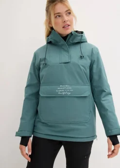 bonprix Bekleidung·Jumpsuits|Bekleidung·Sweat^wasserdichte Ski Funktions-Schlupfjacke mit Fleece-Futter graugrün