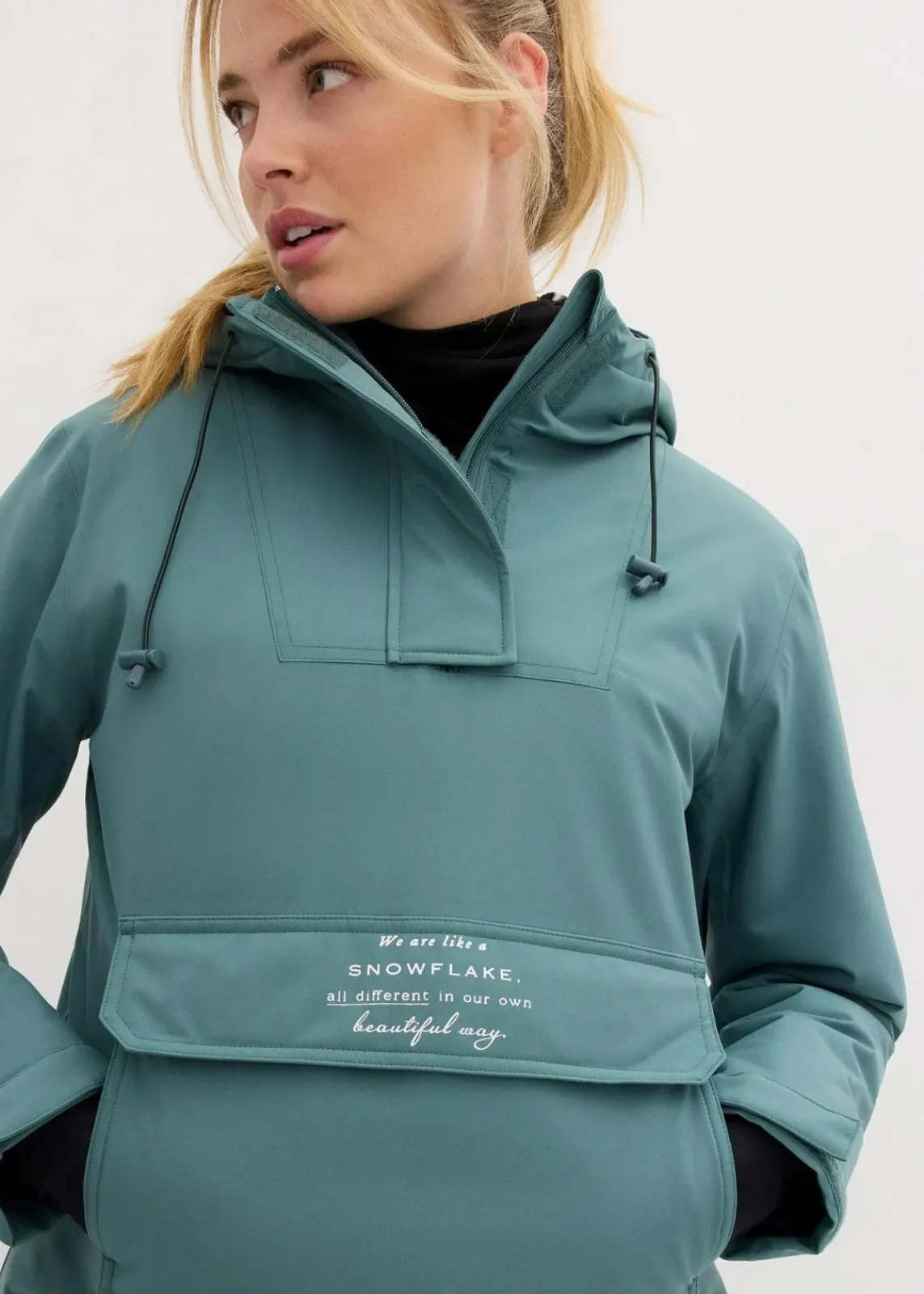 bonprix Bekleidung·Jumpsuits|Bekleidung·Sweat^wasserdichte Ski Funktions-Schlupfjacke mit Fleece-Futter graugrün