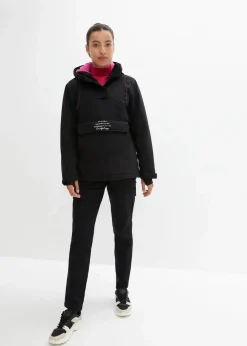 bonprix Jacken & Mäntel|Sportbekleidung^wasserdichte Ski Funktions-Schlupfjacke mit Fleece-Futter schwarz