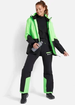 bonprix Bekleidung·Jumpsuits|Bekleidung·Sweat^wasserdichte Ski Funktions-Jacke neongrün/schwarz